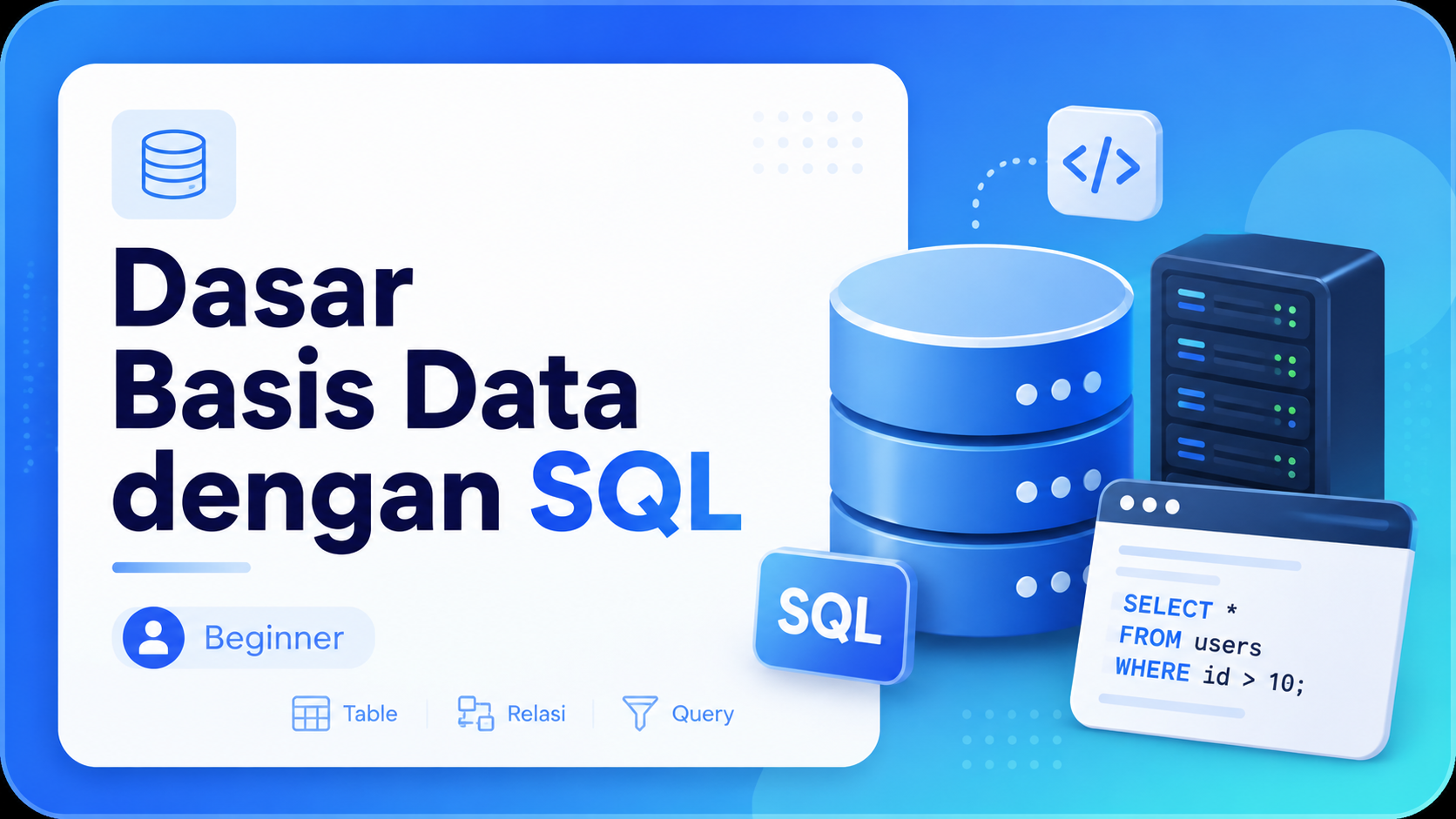 Thumbnail kelas Dasar Basis Data dengan SQL