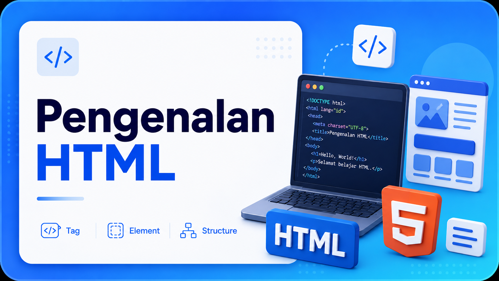 Thumbnail kelas Pengenalan HTML