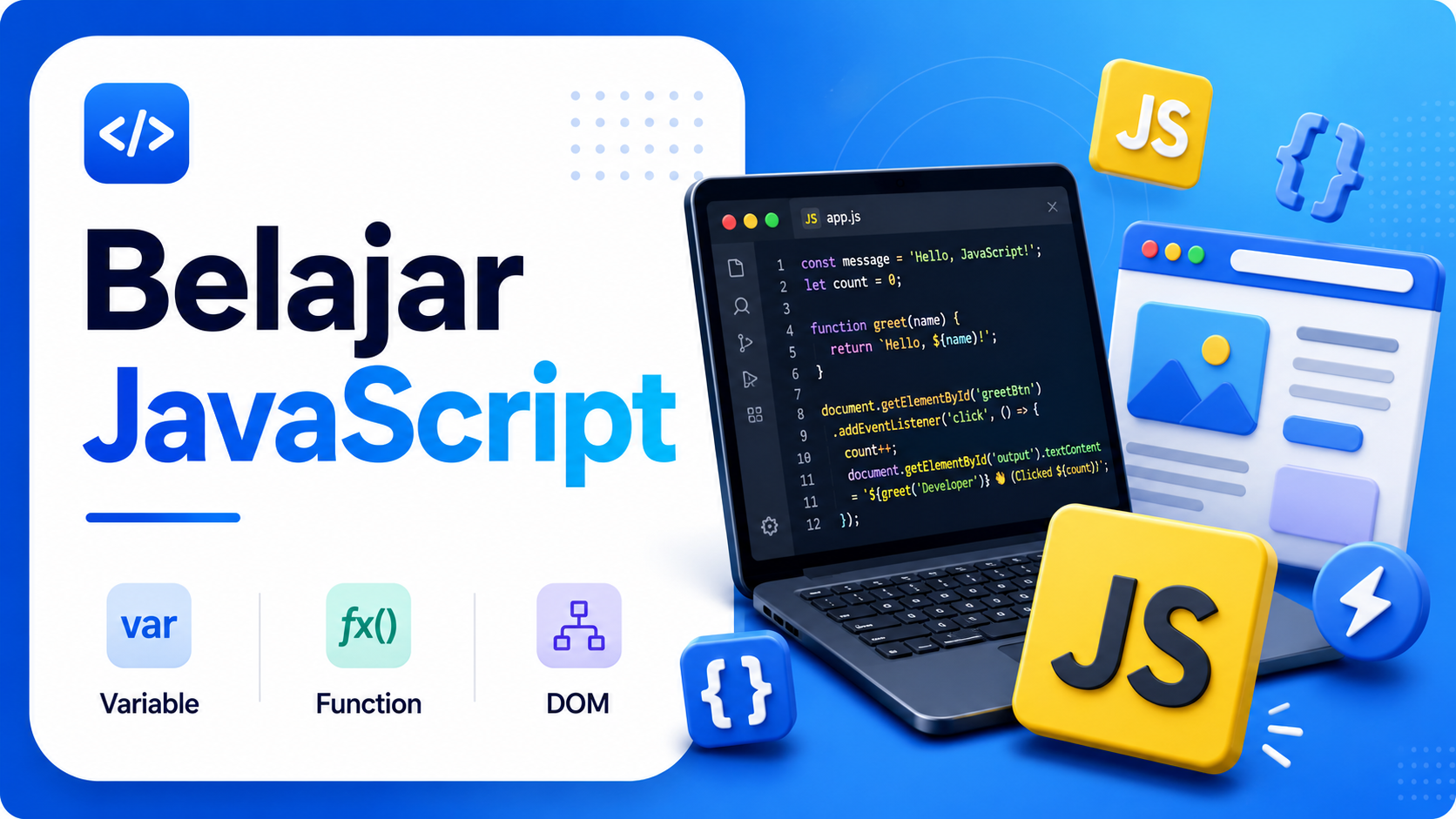 Thumbnail kelas Belajar JavaScript