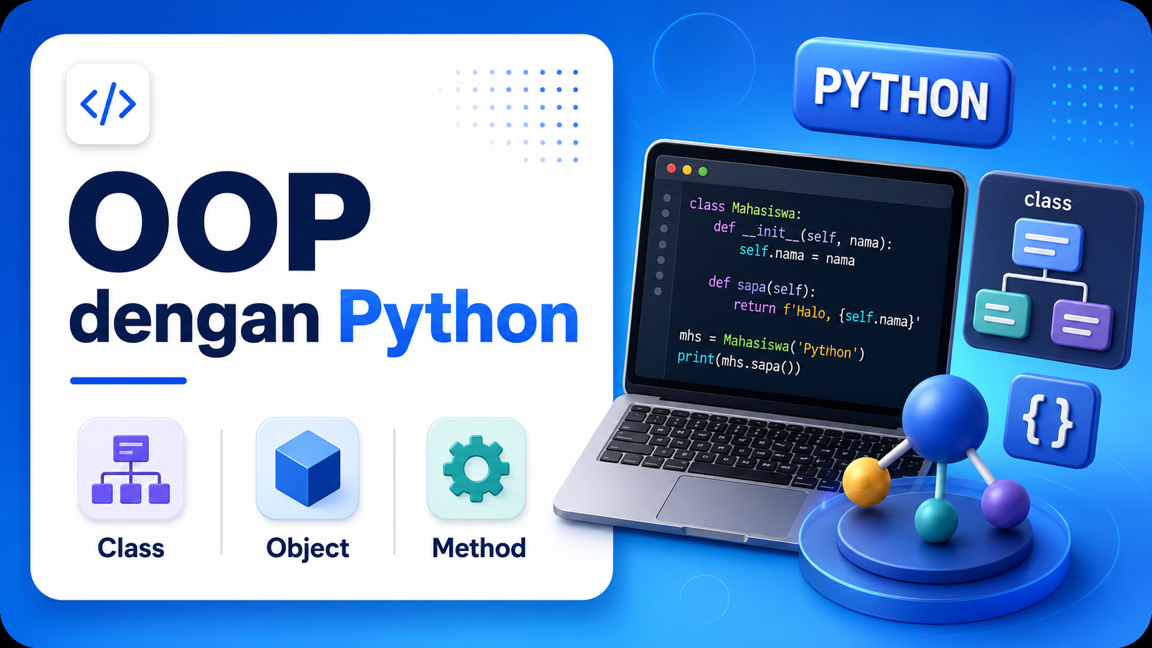 Thumbnail kelas OOP dengan Python